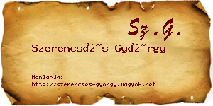 Szerencsés György névjegykártya